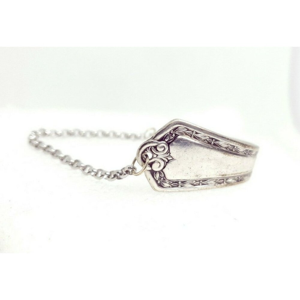 Silver plated fork bracelet handmade
